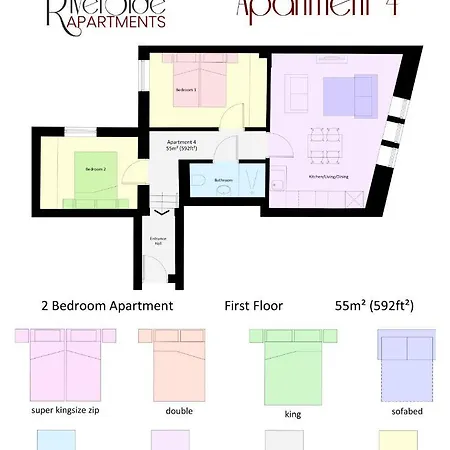 4 2 Bedroom, Sleeps X 6